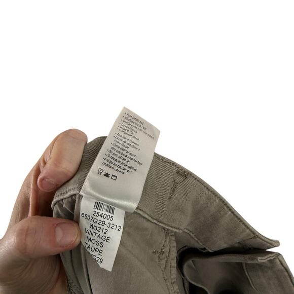 Paige Carly Wide Leg Ankle Jeans Vintage Moss Taupe Drawstring Womens 34 - Picture 8 of 8